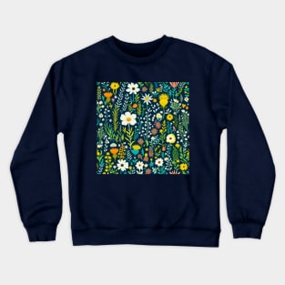 Wild Flowers Pattern Crewneck Sweatshirt